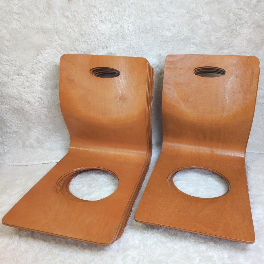 ①木製 座椅子 12脚 曲がり木 和室 居酒屋 旅館 曲げ座椅子 曲木 和モダン