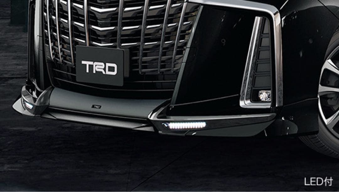 黒 アルファード30後期 TRDフロントエアロ