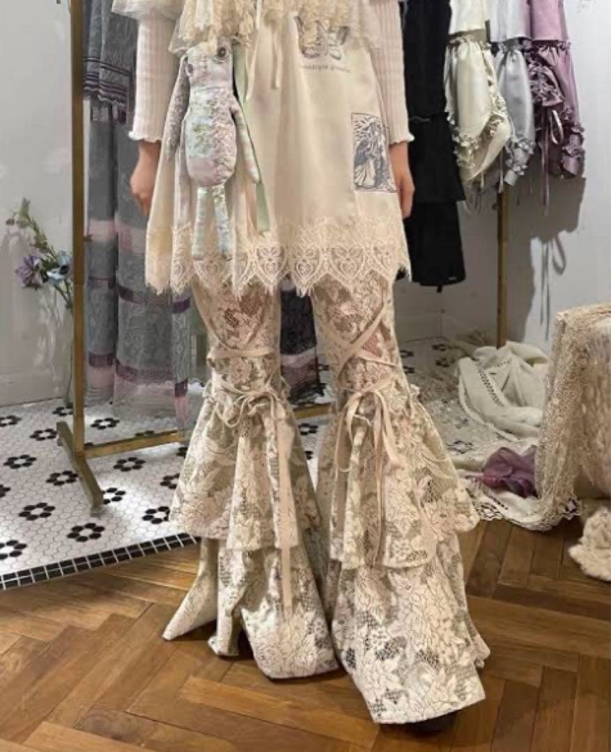 rurumu:ルルムウlace-up frill PT 縷縷夢兎るるむうパンツ