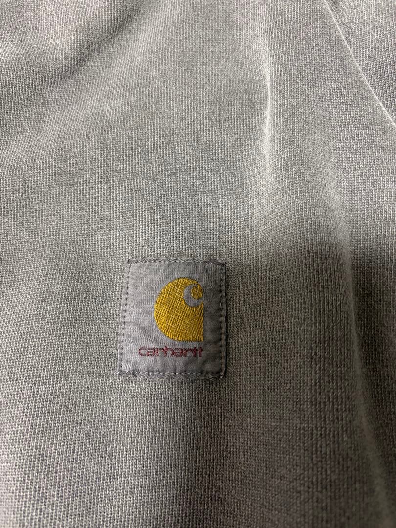 Carhartt グレー トレーナー Mサイズ 洗い加工 染め加工