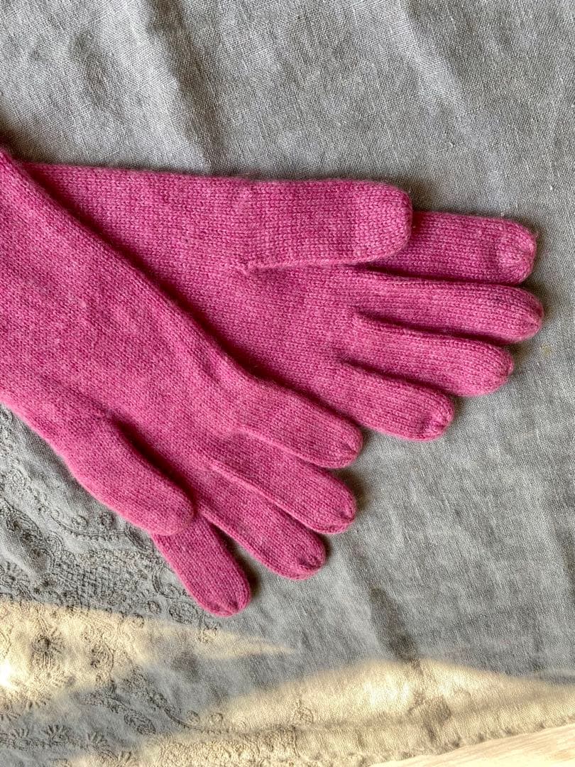 LOEWE（ロエベ）カシミヤ ピンク ロング手袋