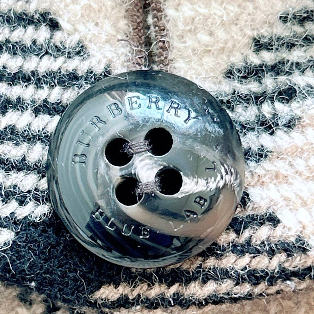 BURBERRY BLUE LABELノバチェックウールスカート　ホースロゴ刺繍