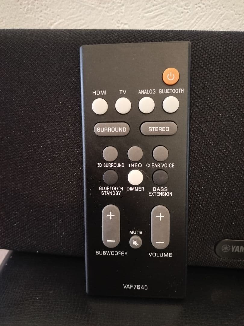 本日中 2022年製 サウンドバー ヤマハ SR-B20A リモコン付き