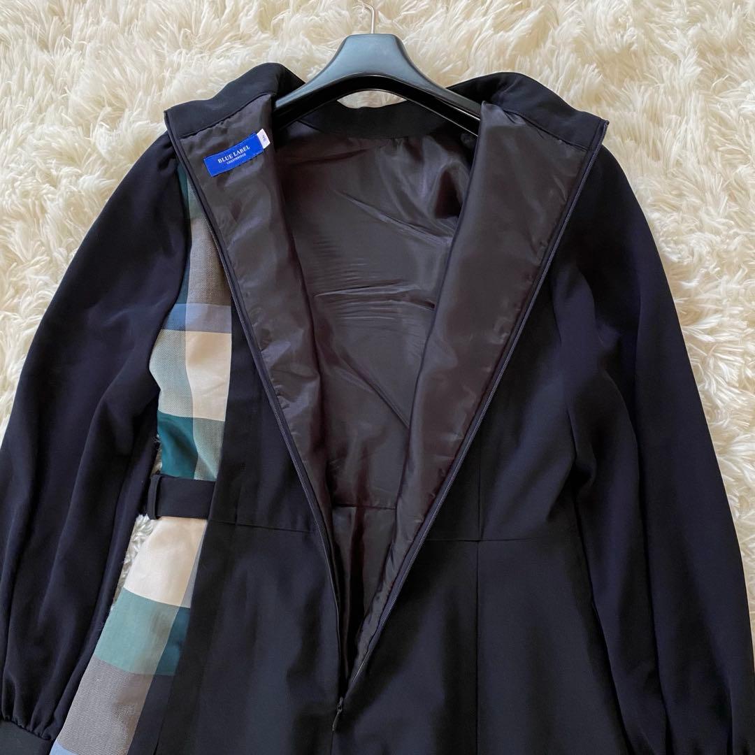 ブルーレーベルクレストブリッジ　ナチュラルドライポプリンドレス　ロングワンピース