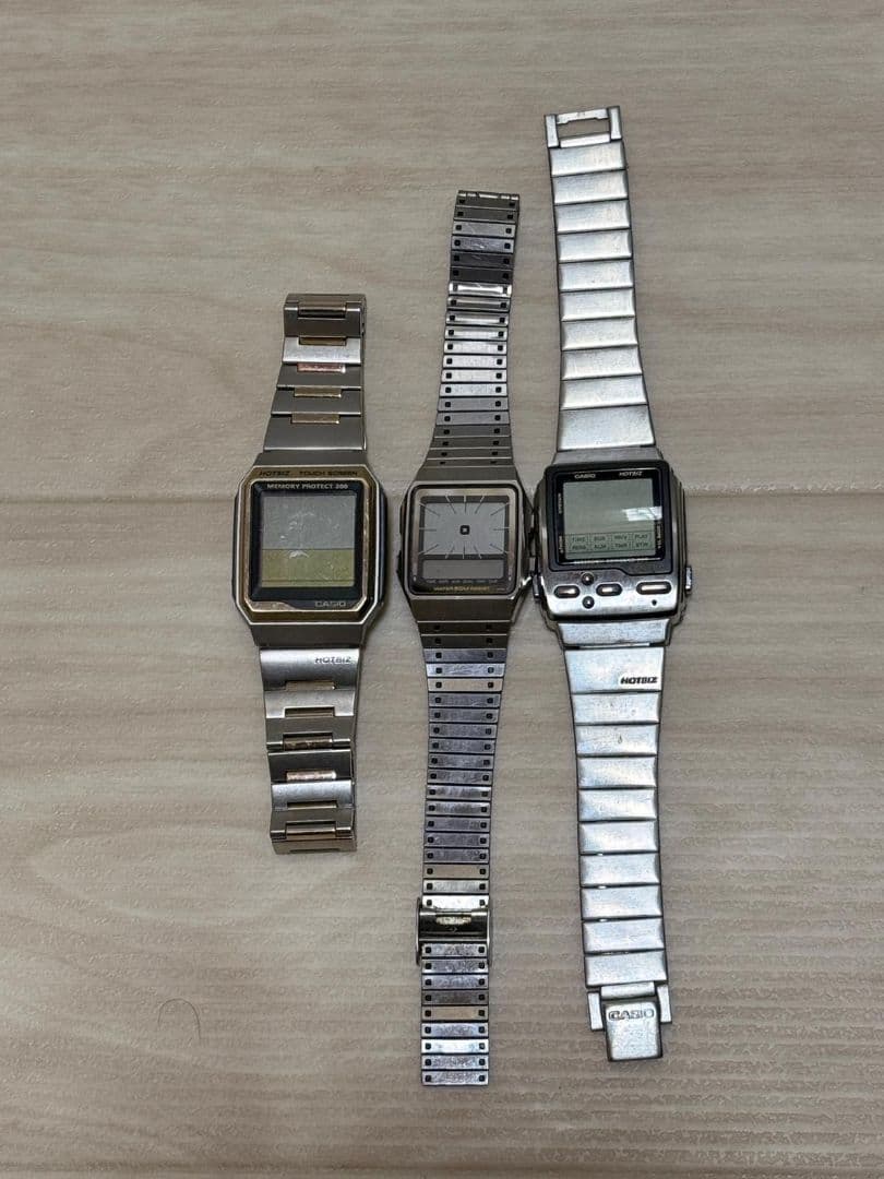 CASIO HOTBIZ デジタル腕時計 ステンレスバンド ジャンク