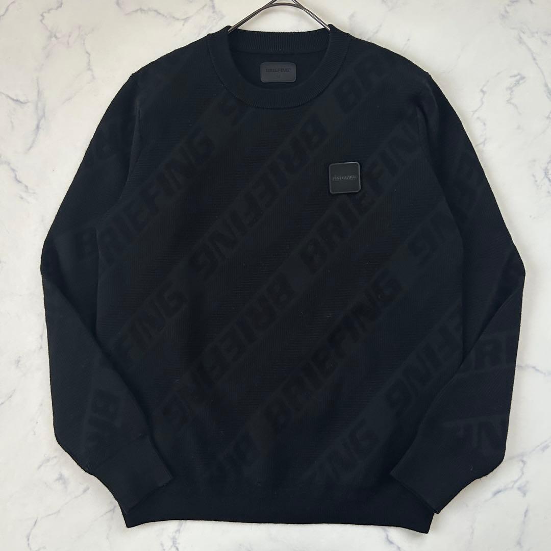 ブリーフィング レディース 2022年モデル セーター 総柄 ロゴ