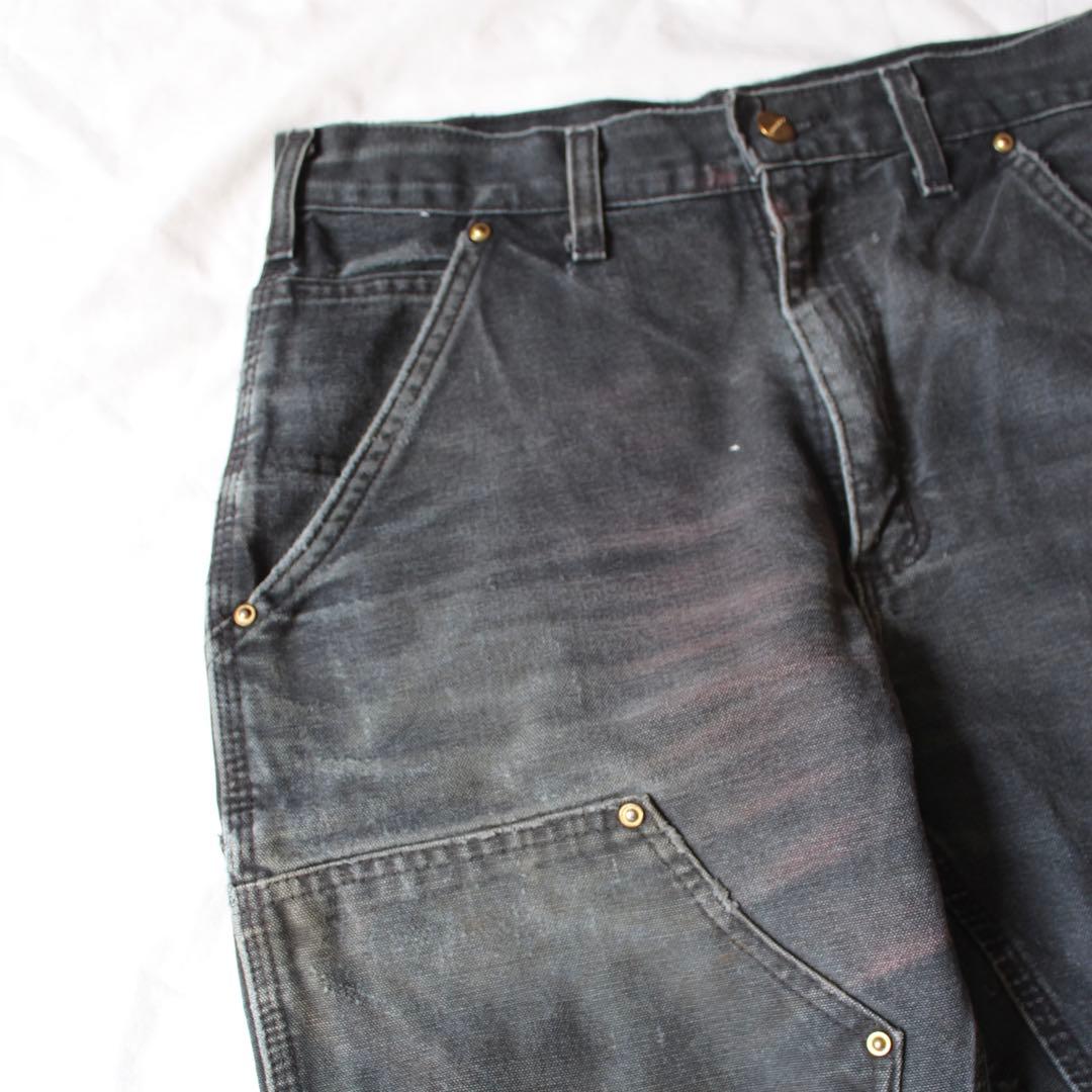 超雰囲気 Carhartt ダブルニー ペインターパンツ BLK 墨黒 ダック地