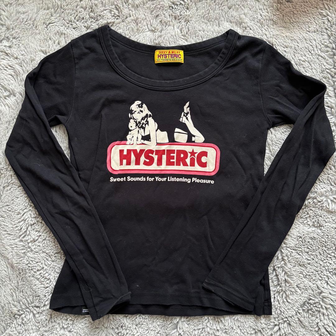 【超激レア】HYSTERIC グラフィック長袖Tシャツ ブラック チビt
