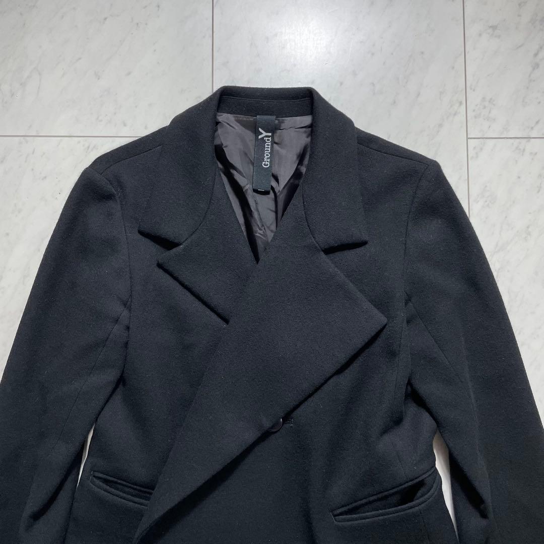 GroundY ヨウジヤマモト アシンメトリーウールジャケット 変形アウター