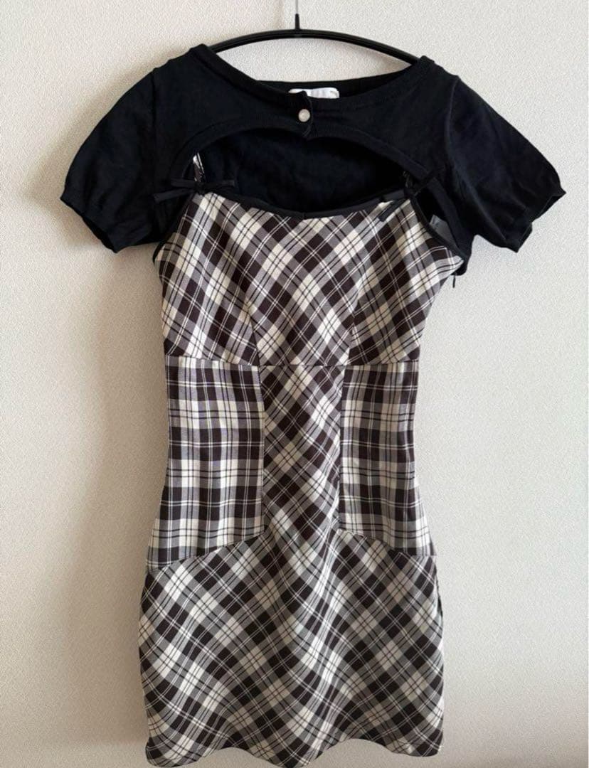 ミシェルマカロンリボンキャミワンピアンサンブル