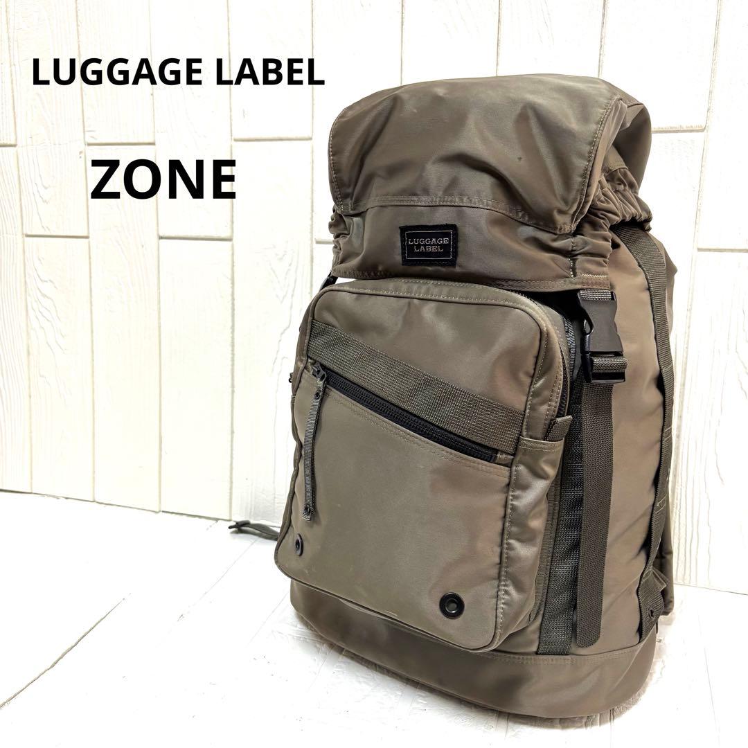 希少 美品 LUGGAGE LABEL ZONE ゾーン バックパック オリーブ