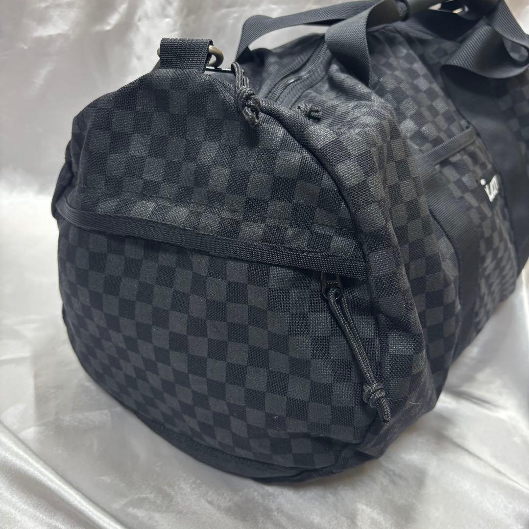 【極美品】SUPREME チェッカー柄 ダッフルバッグ ボストン BOXロゴ 黒