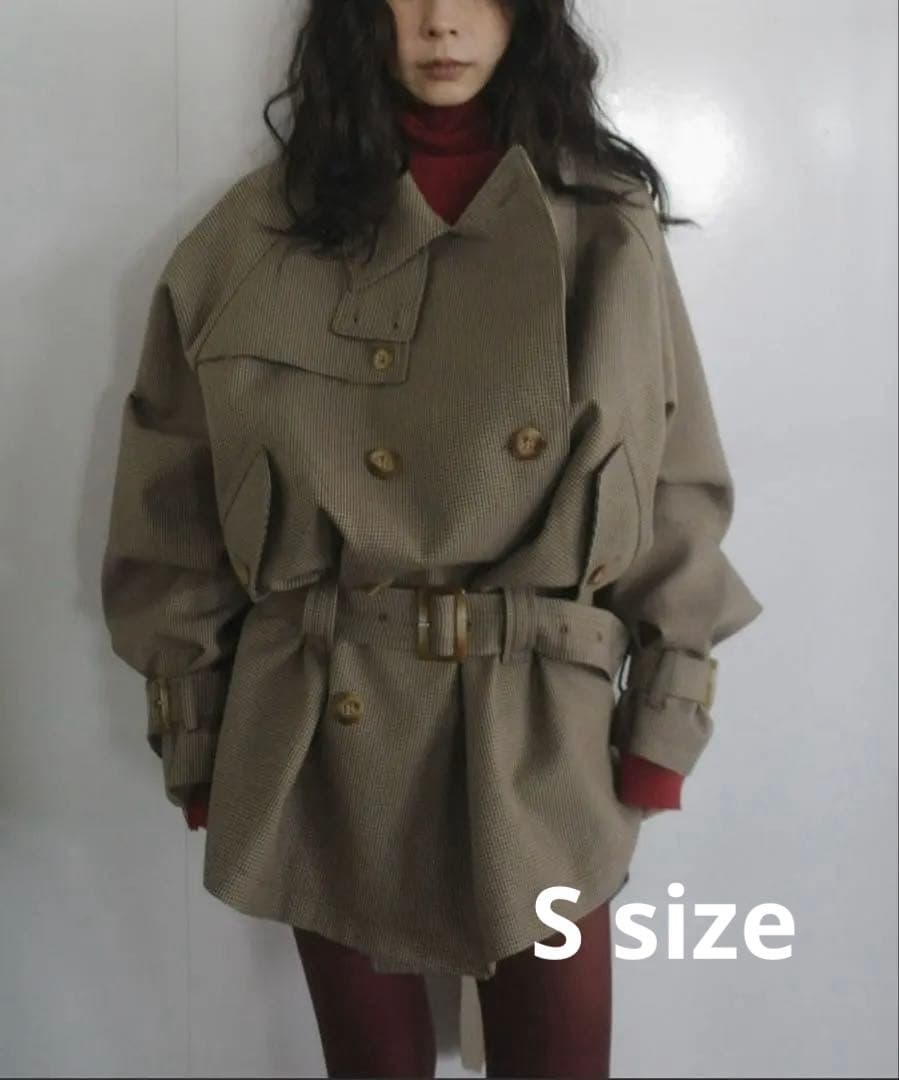 【S・ほぼ未使用】AMERI DADDY MIDI TRENCH COAT