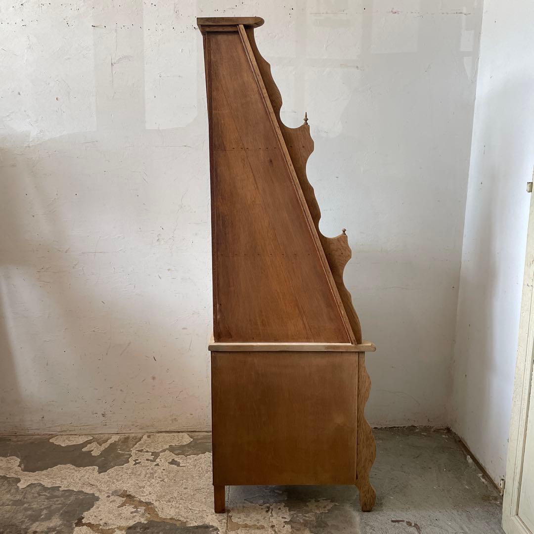 ビンテージ コーナーオープンチェストキャビネット 剥離