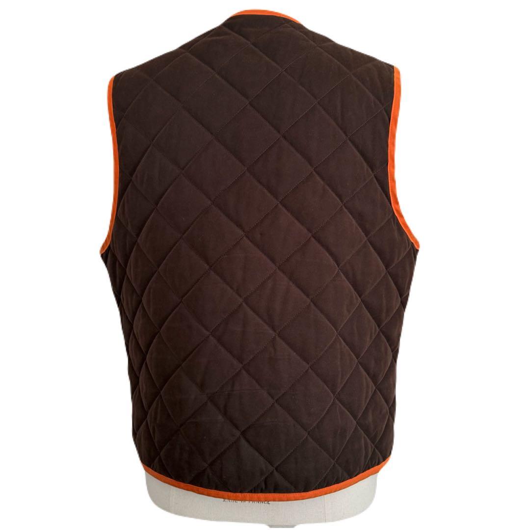 専用　HERMES ヴィンテージ キルティング ベスト ブラウン×オレンジ