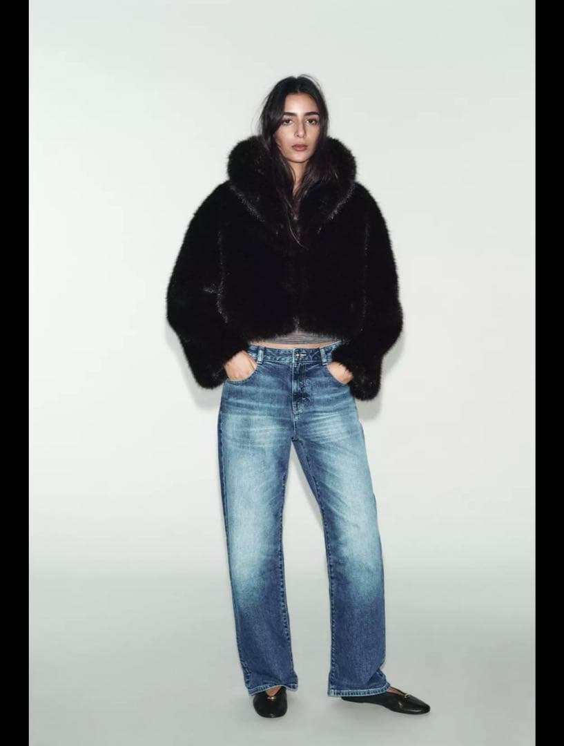 Zara ショート丈　ファー