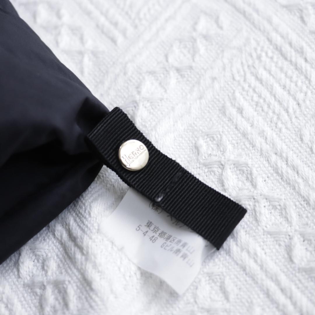 極美品！HERNO ダウン　ネックウォーマー　マフラー　ブラック　スヌード