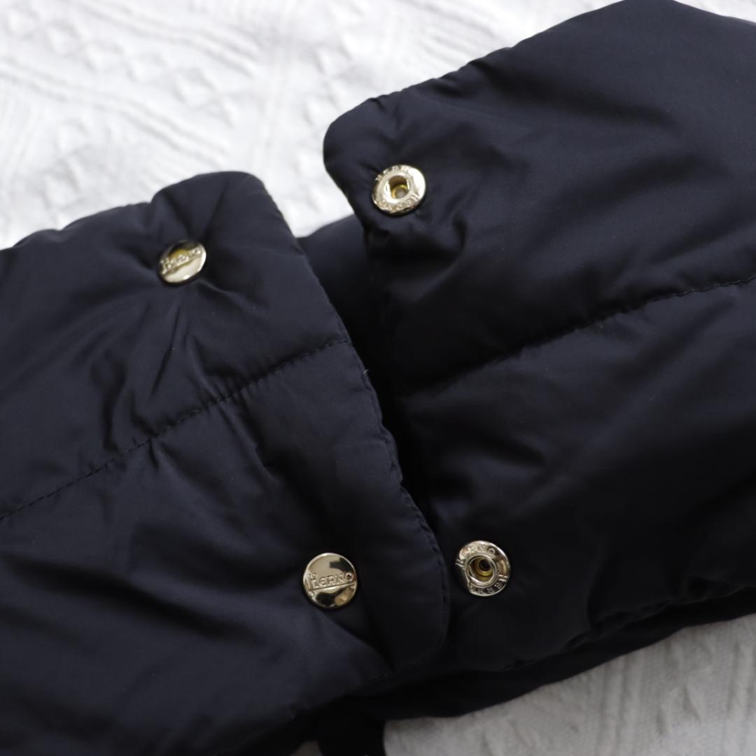 極美品！HERNO ダウン　ネックウォーマー　マフラー　ブラック　スヌード