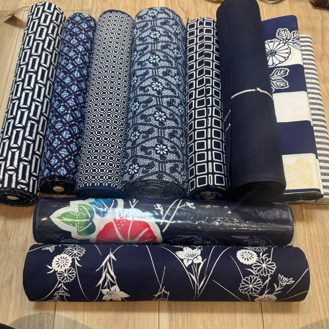 C 格安　リメイク用　素材　 まとめ売り　着物　和服　10点　本染　浴衣　反物
