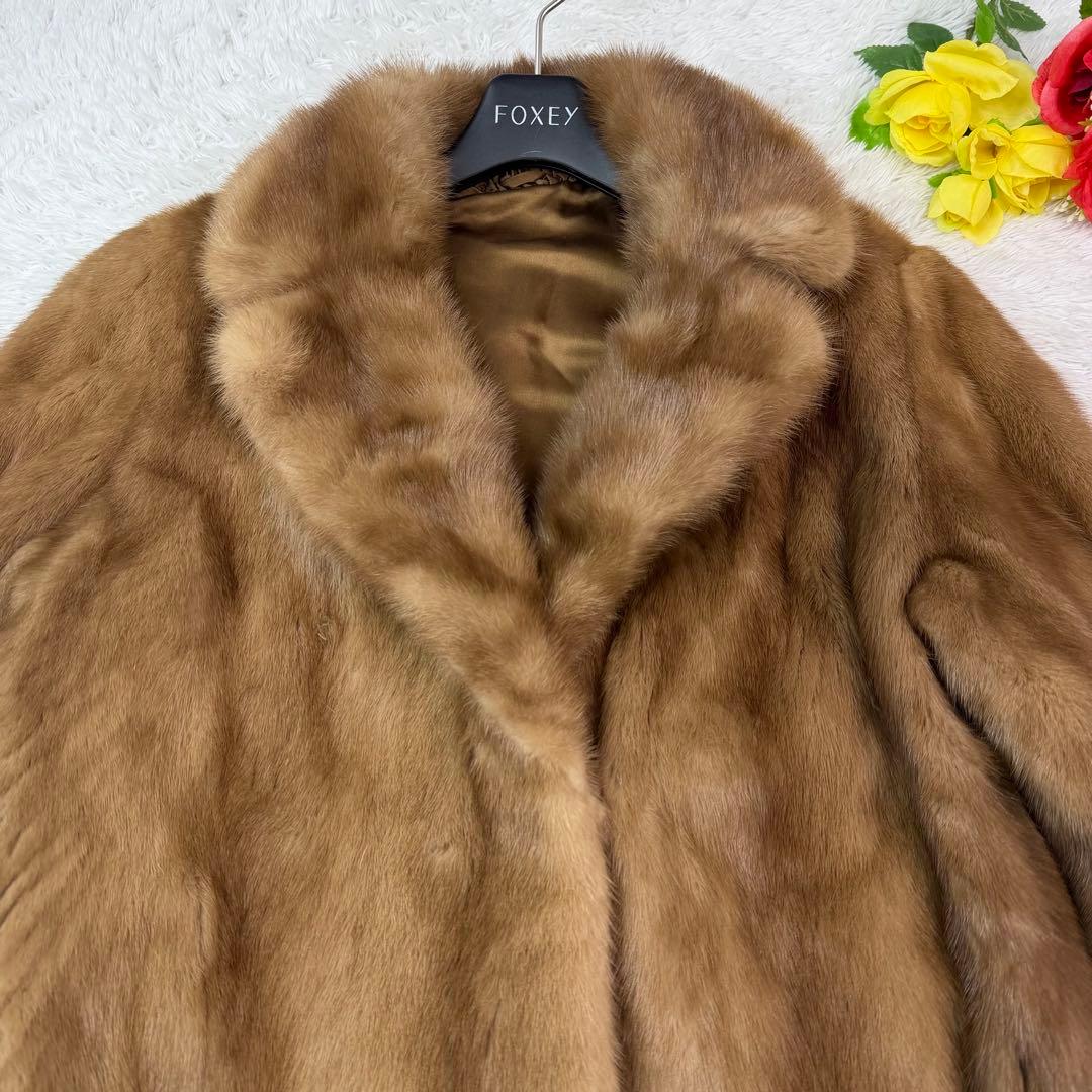 デミバフミンク コート 舐めし柔らか リアルファー 本毛皮 XL