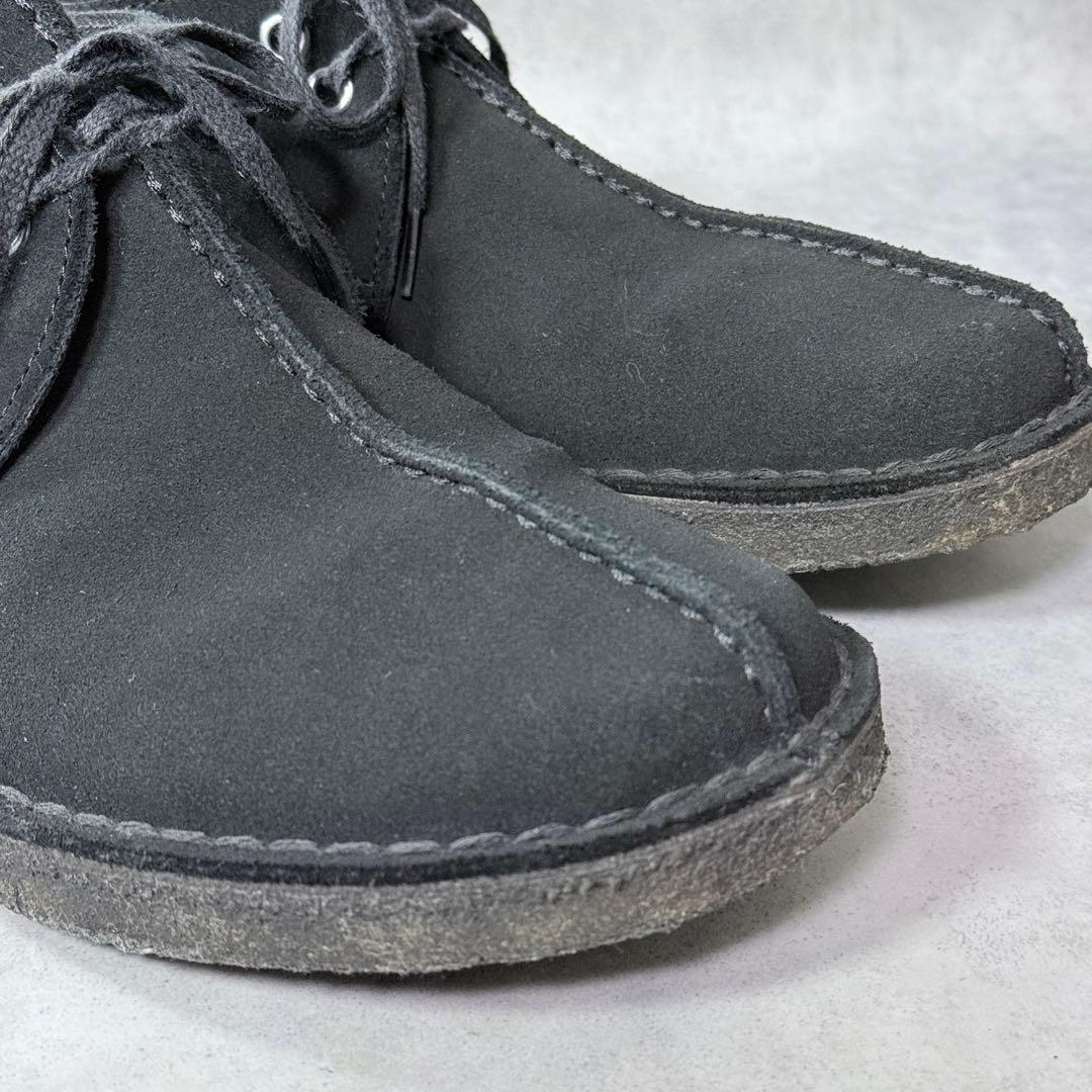 良品 クラークス デザートトレック スエード 黒 センターシーム ブーツ　28