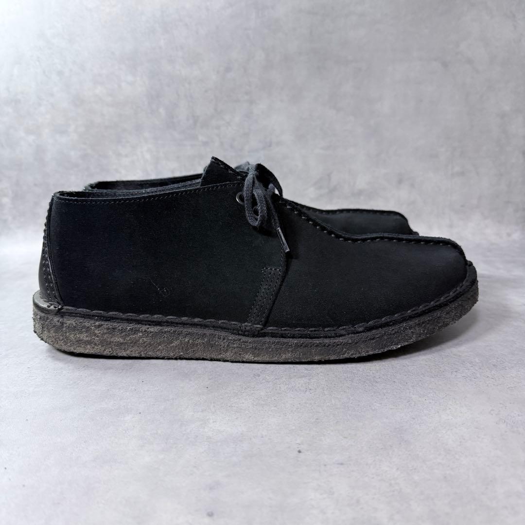 良品 クラークス デザートトレック スエード 黒 センターシーム ブーツ　28