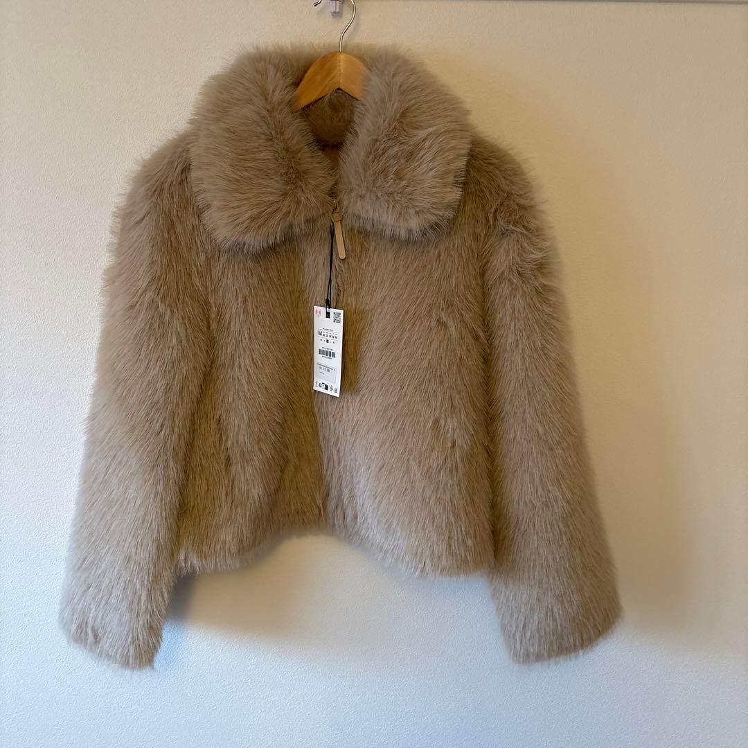 ZARA ザラ ダブルフェイス フェイクファージャケット M