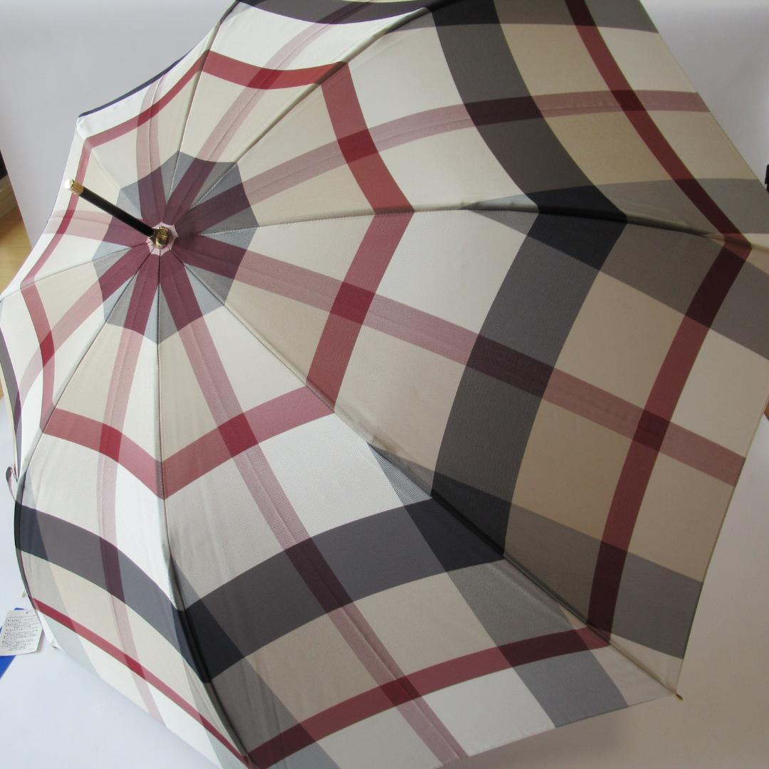 ブルーレーベルクレストブリッジ新品ベージュ 雨傘 / 長傘 晴雨兼用 2/2