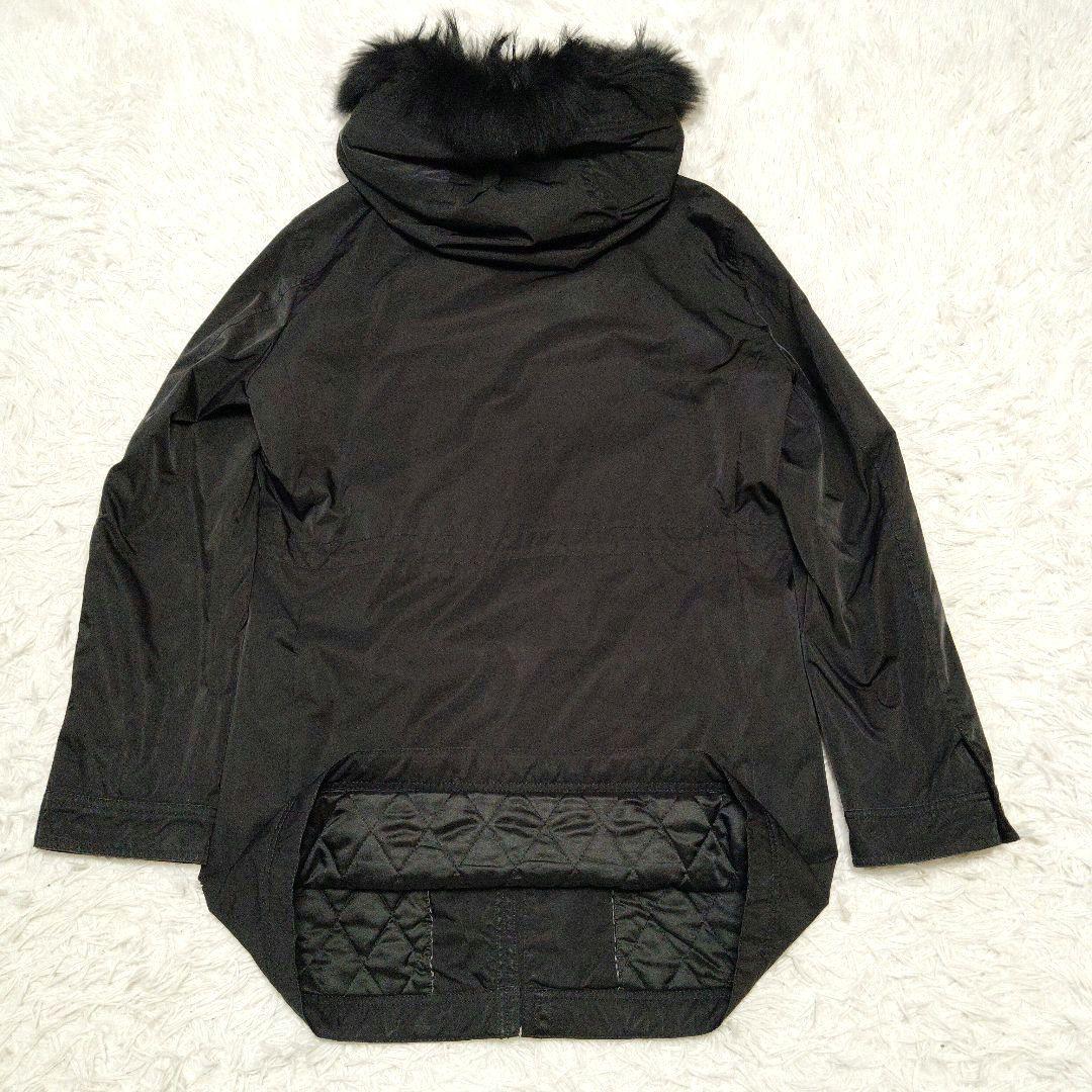 【美品】バーバリーブラックレーベル☆2way ファー　ミリタリー　モッズ　コート