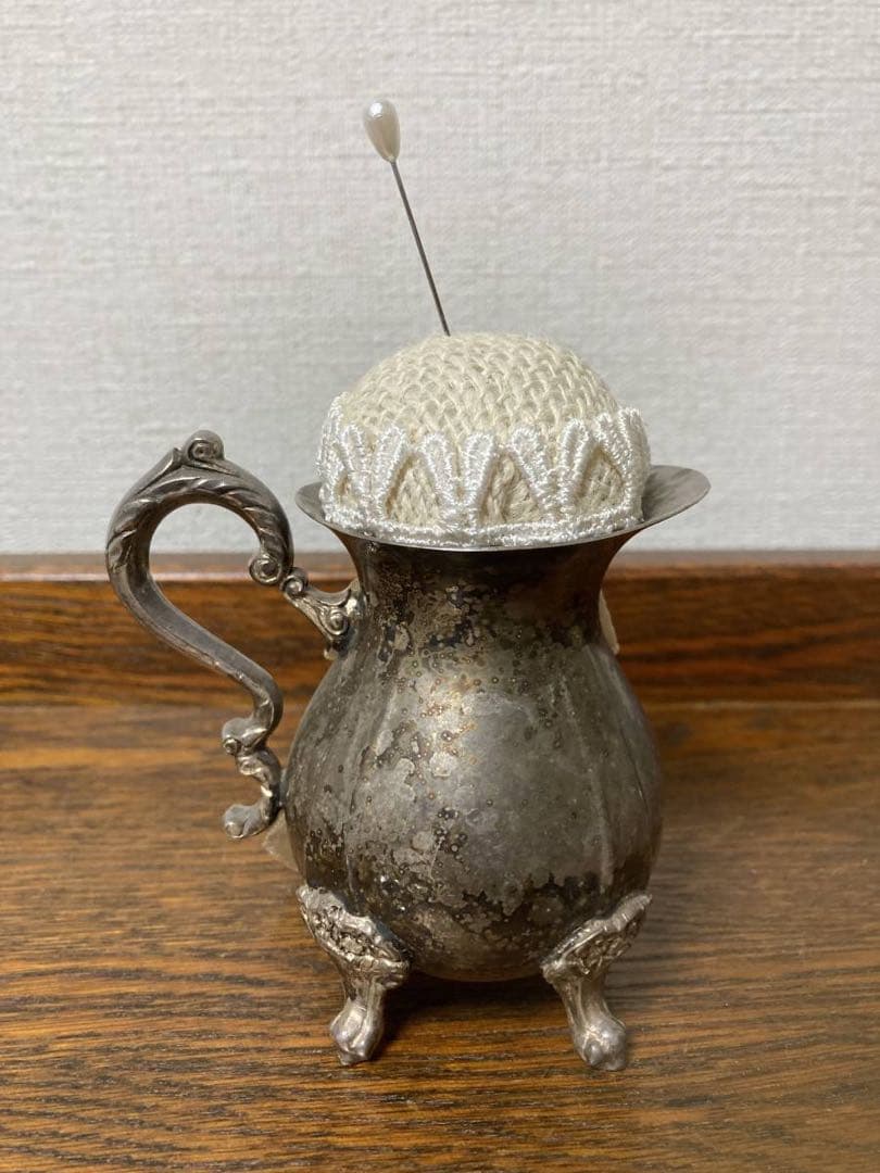 【まみ】アンティーク☆小さな靴型ピンクッション&ポット型ピンクッション