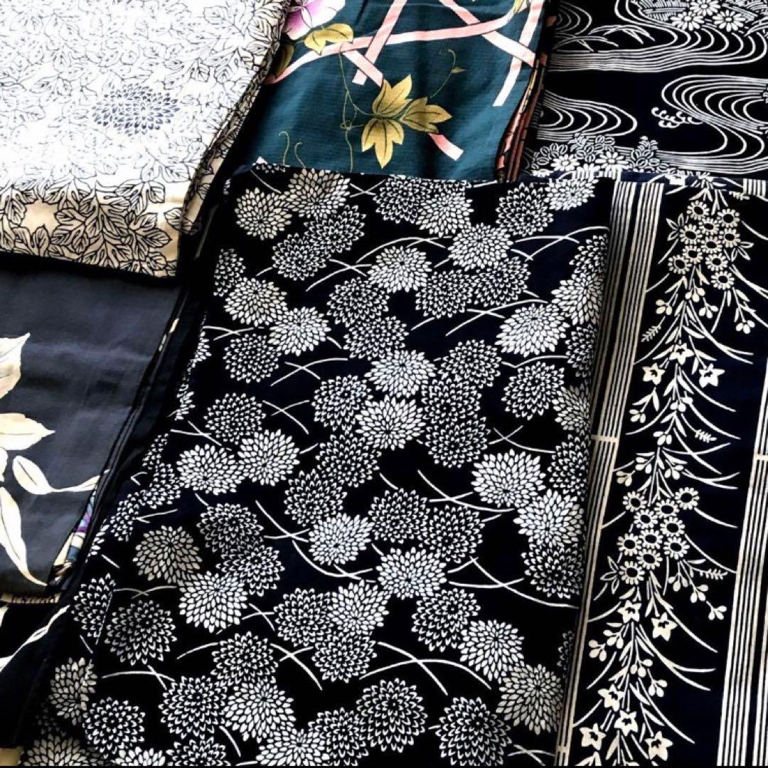 ご提案価格にてご案内です　浴衣 本染め 大菊 露芝 レトロモダン 高級浴衣 木綿