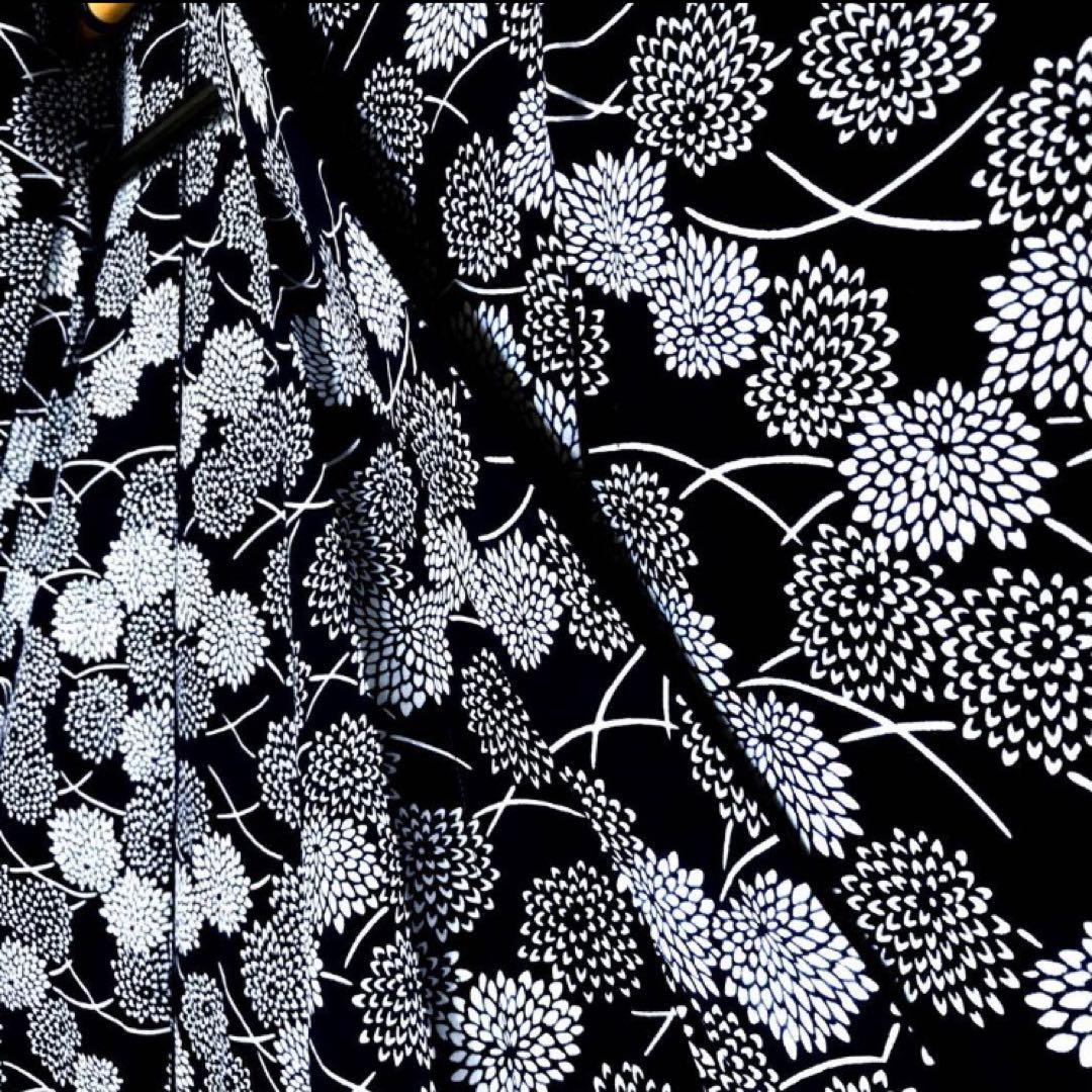 ご提案価格にてご案内です　浴衣 本染め 大菊 露芝 レトロモダン 高級浴衣 木綿