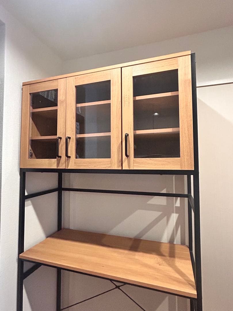 【ニトリ・送料込】ヴィンテージテイストのごみ箱上ラック ワイド(NA)