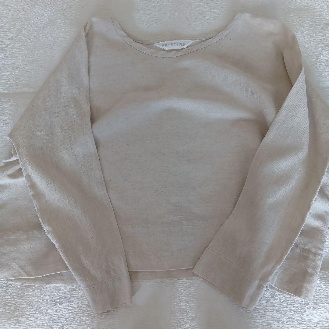 プリスティン　コットンリネンツイル長袖プルオーバー PRISTINE