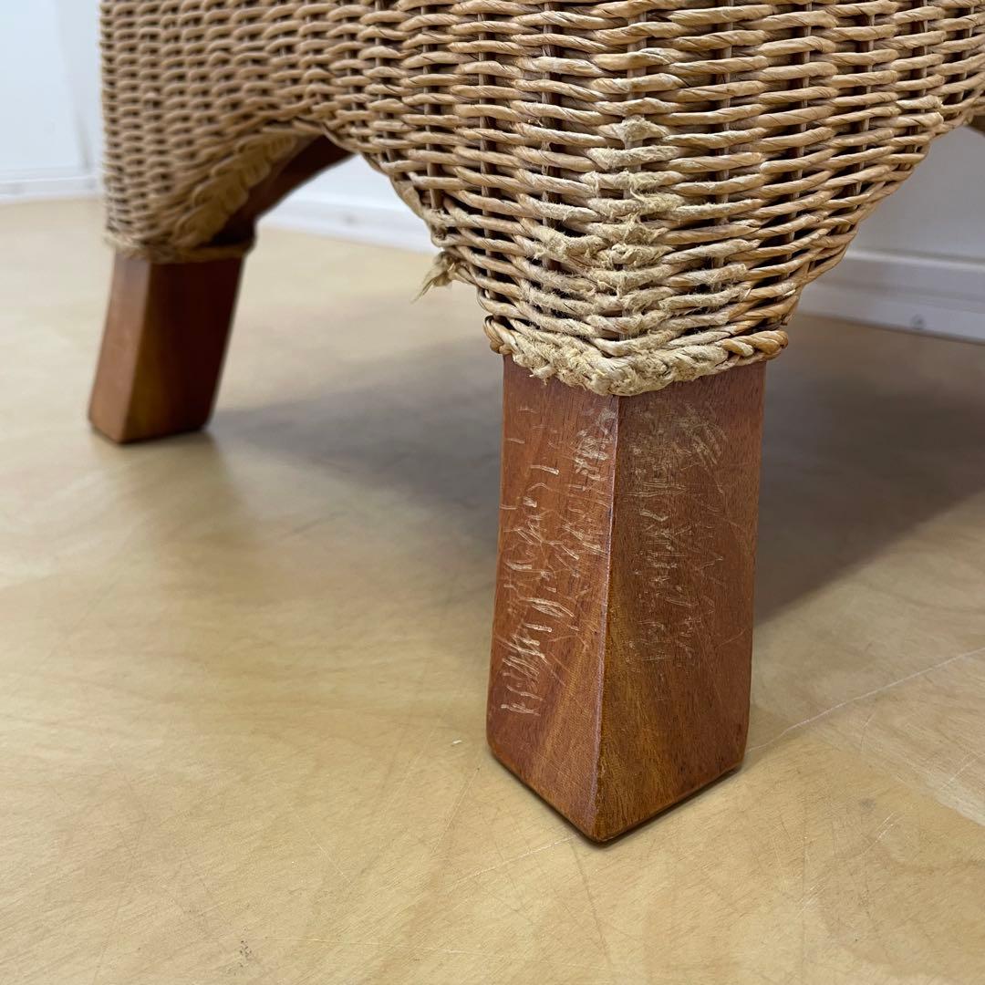 ペーパーコード編み 木製 サイドテーブル 花台 スツール テーブル 椅子 イス