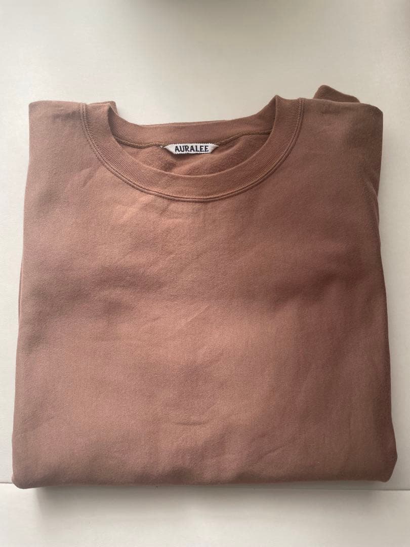 AURALEE SUPER HIGH GAUGE SWEAT P/O ブラウン3