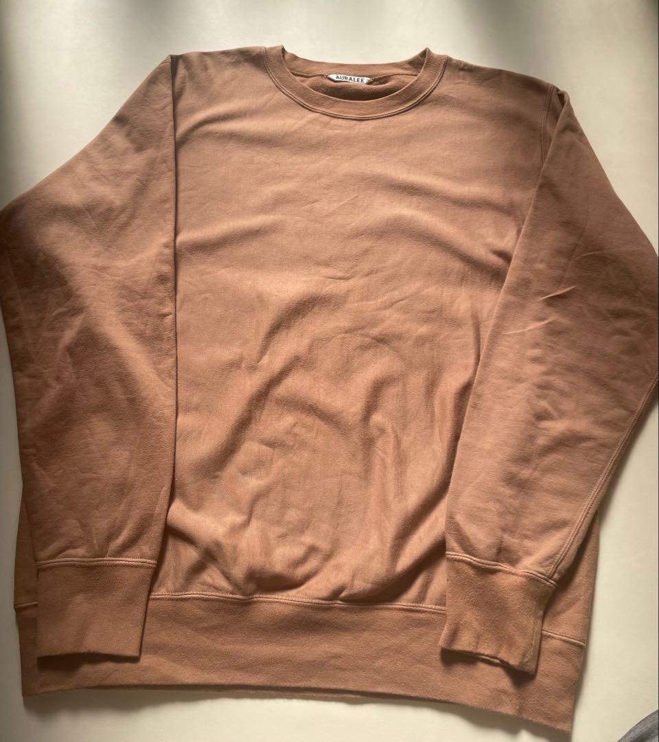 AURALEE SUPER HIGH GAUGE SWEAT P/O ブラウン3