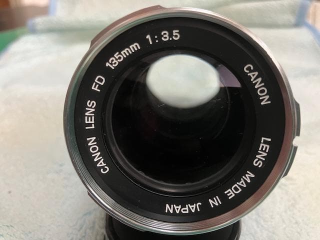 キャノン 135mm 望遠レンズ 一眼レフフィルムカメラ用 +レンズフィルタ