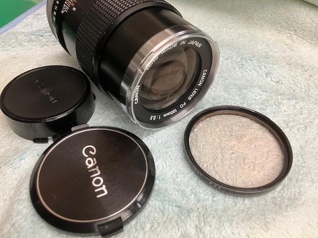 キャノン 135mm 望遠レンズ 一眼レフフィルムカメラ用 +レンズフィルタ