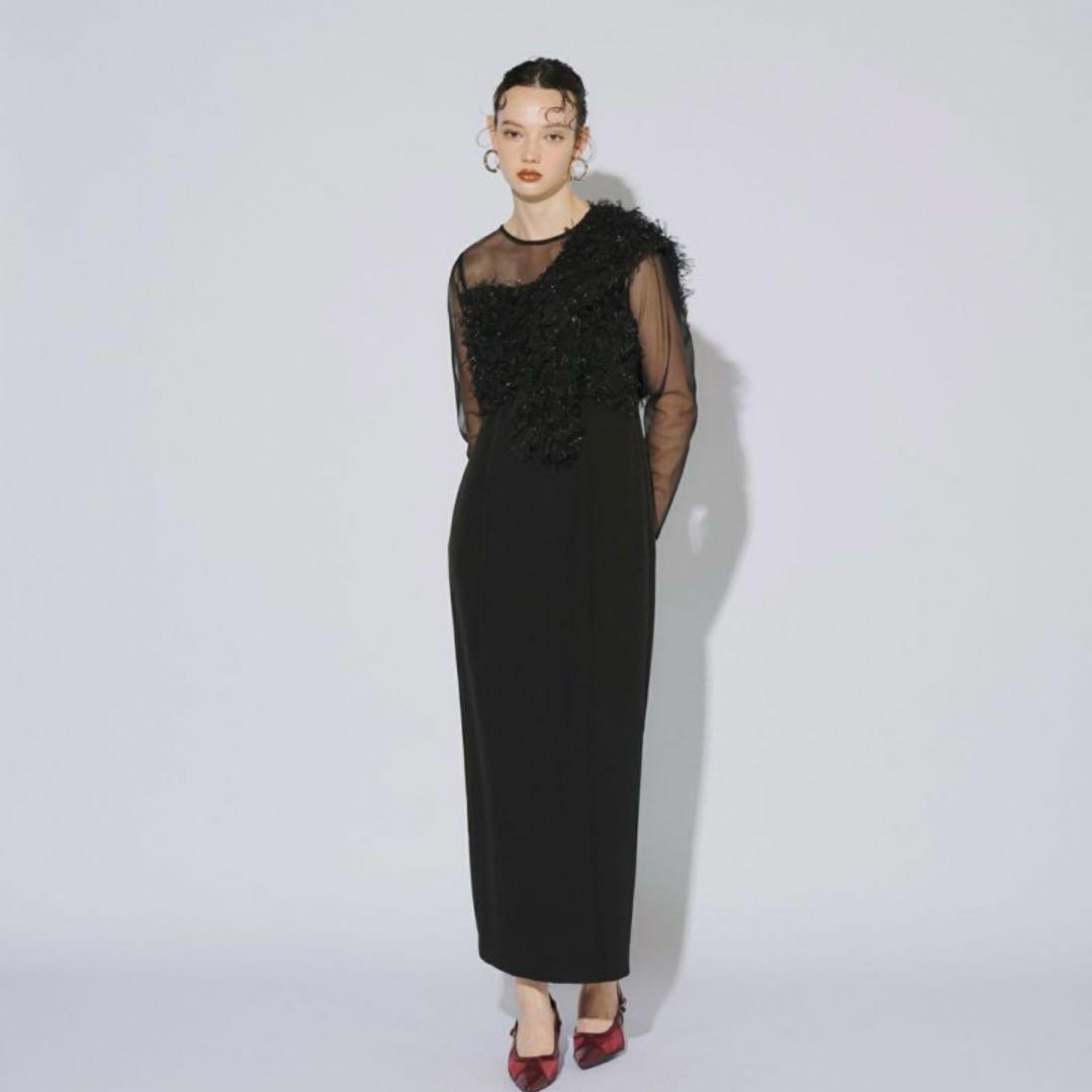 スーツ・フォーマル・ドレス andresed / fringe glitter knot dress