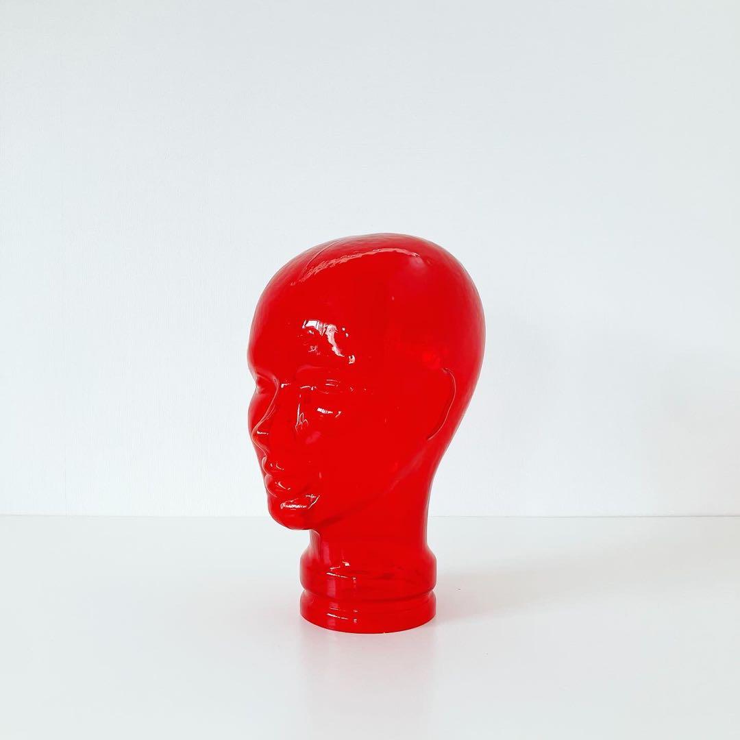 ガラスヘッド　マネキン　ミッドセンチュリー　ビンテージ雑貨　オブジェ　レトロ