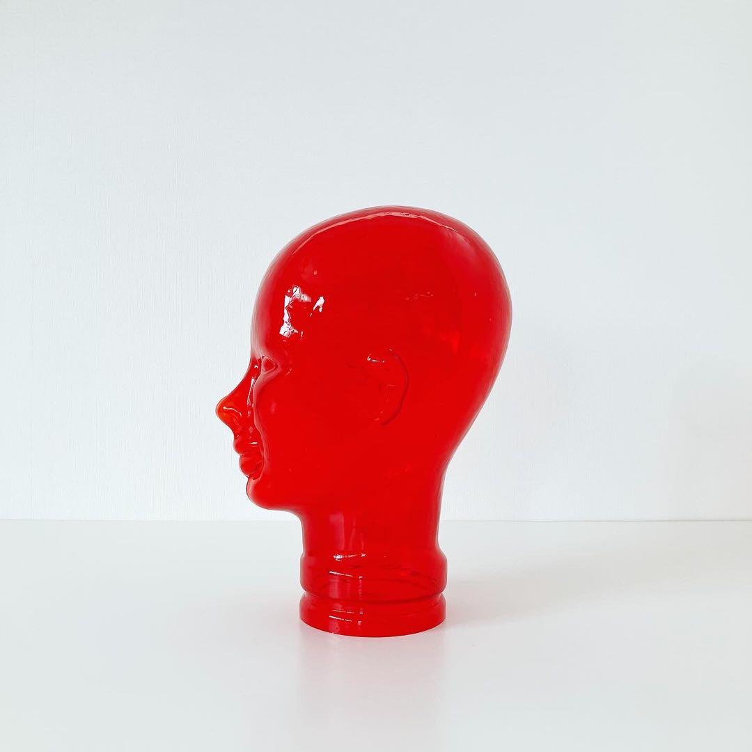 ガラスヘッド　マネキン　ミッドセンチュリー　ビンテージ雑貨　オブジェ　レトロ