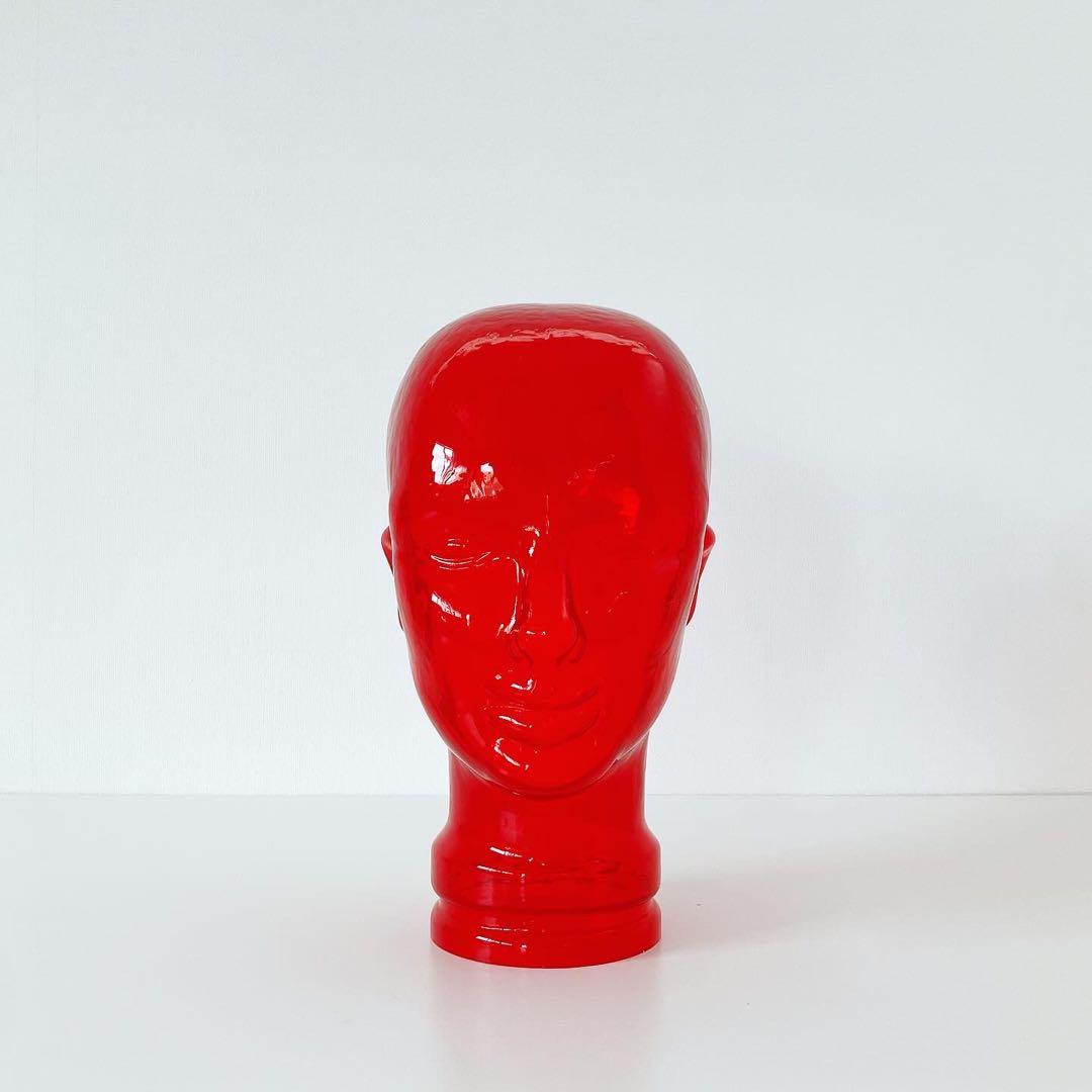 ガラスヘッド　マネキン　ミッドセンチュリー　ビンテージ雑貨　オブジェ　レトロ