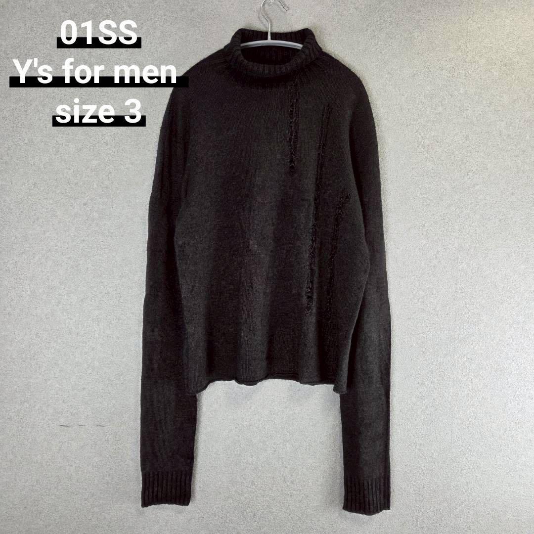トップス Y's for men 01SS Grunge Destroy Knit