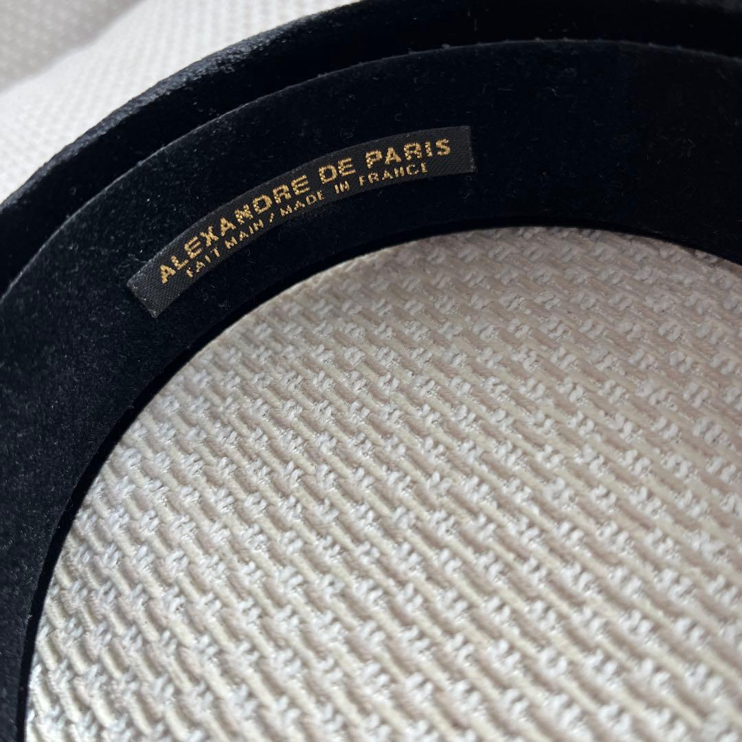 アレクサンドルドゥパリ　ベロアカチューシャ　THB-18554-40 ブラック