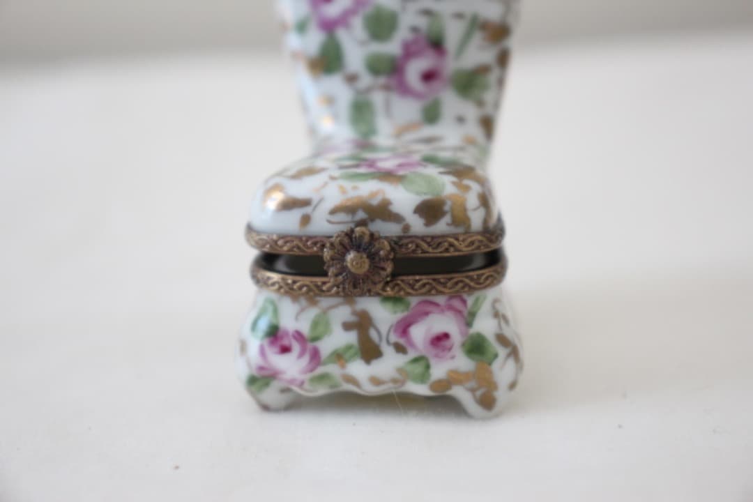 フランス　リモージュボックス　椅子　ピルケース　小物入れ