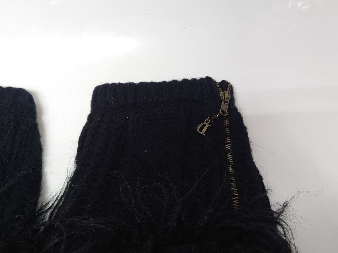 【Y2K】d.i.aレッグウォーマー　BLACK　ふわふわ