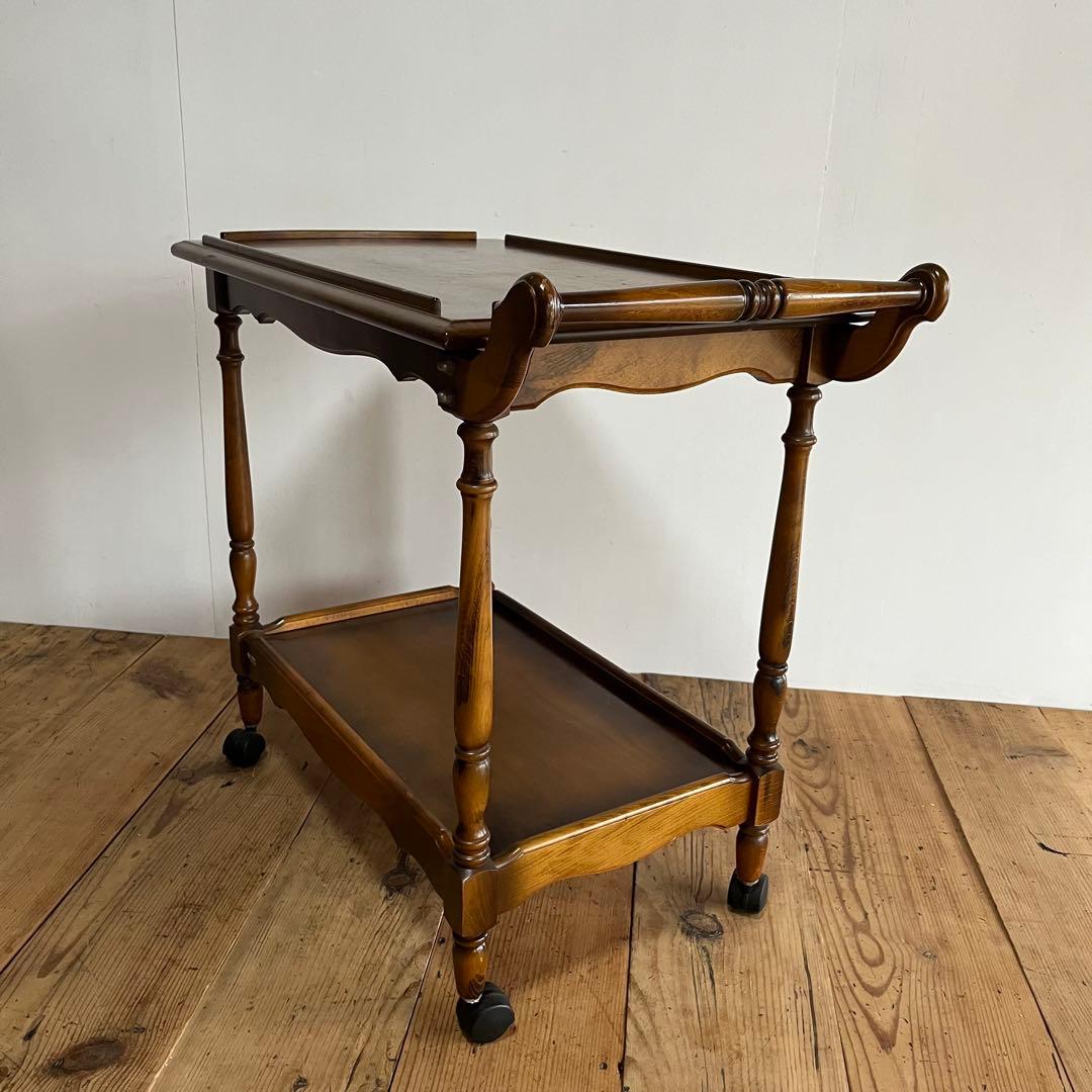 オールド カリモク キッチンワゴン 棚 カート 昭和レトロ z800