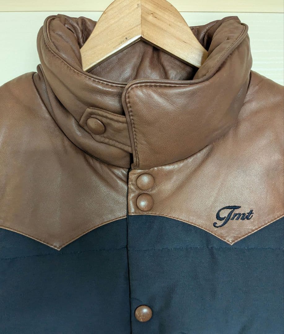 ゆーきー様　TMT レザー ダウンベスト ラムレザー ビンテージ