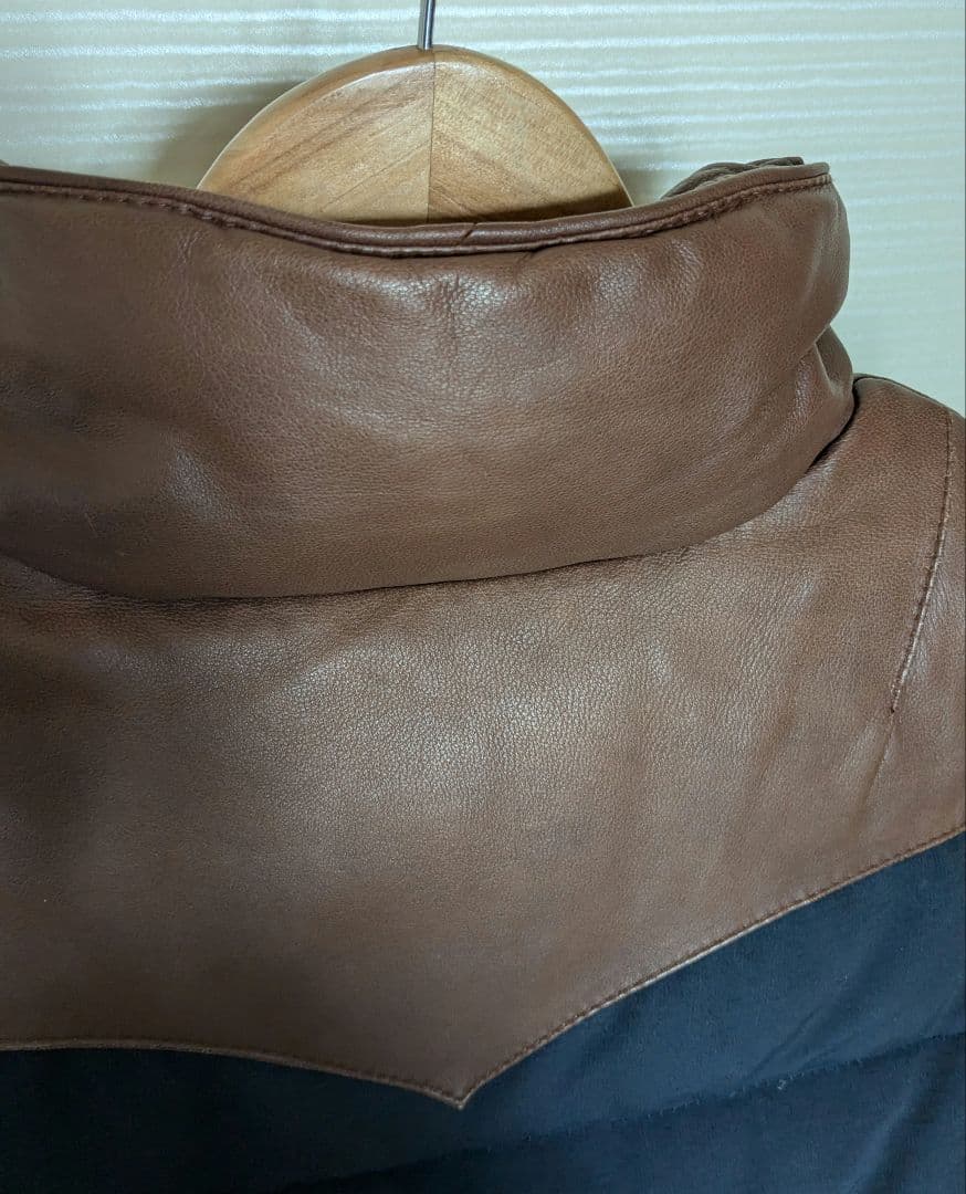 ゆーきー様　TMT レザー ダウンベスト ラムレザー ビンテージ